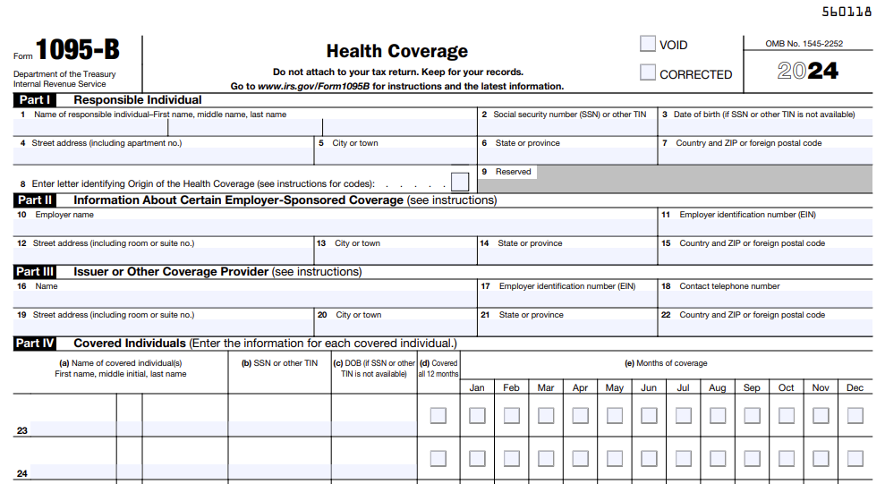 IRS Form 1095-B